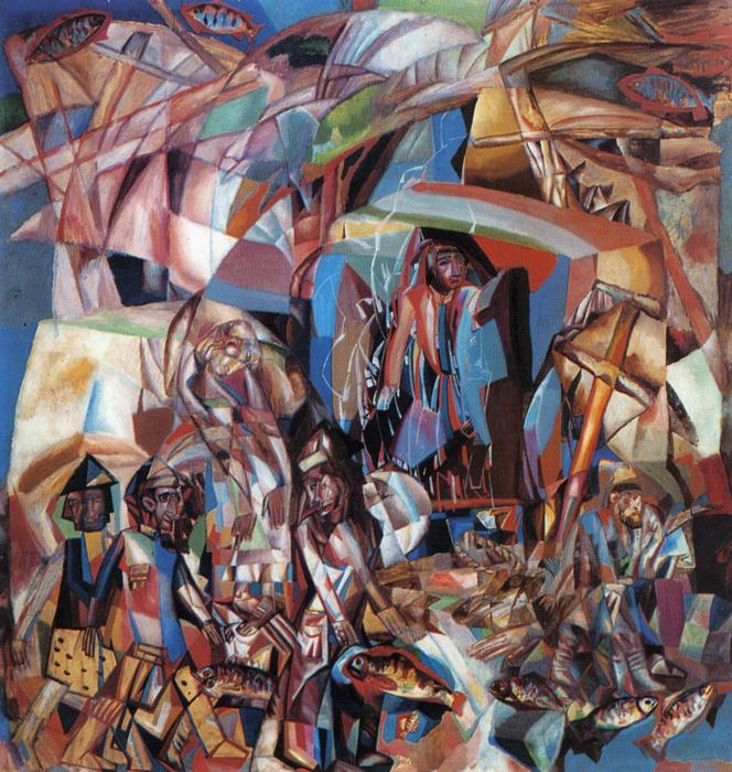Fishing Schooner (1913) – Pavel Filonov Tablo