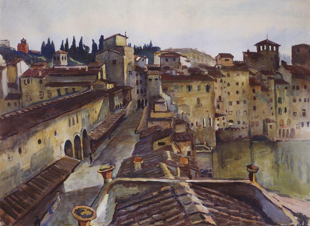 Florence. Ponte Vecchio (1932) – Zinaida Serebriakova Tablo
