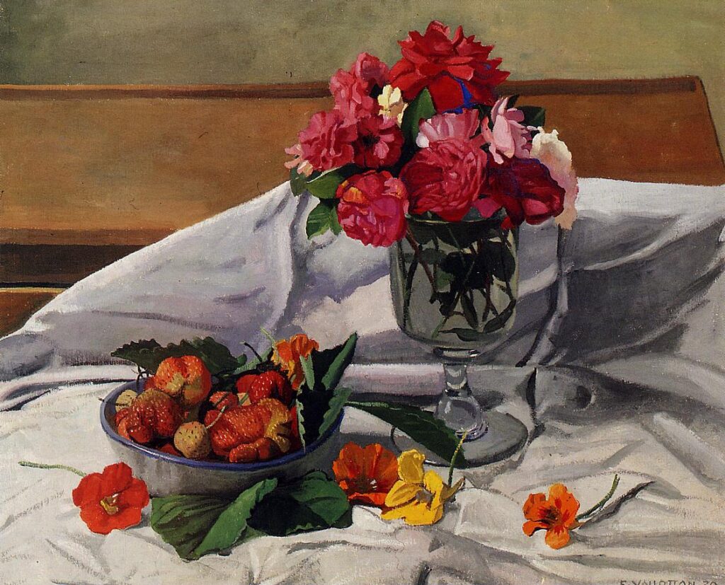 Flowers and Strawberries (1920) - Félix Vallotton Tablo