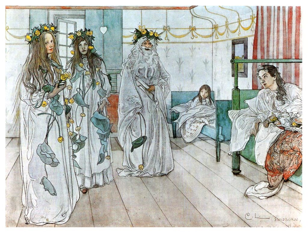 For Karin's name day (1899) - Carl Larsson Tablo