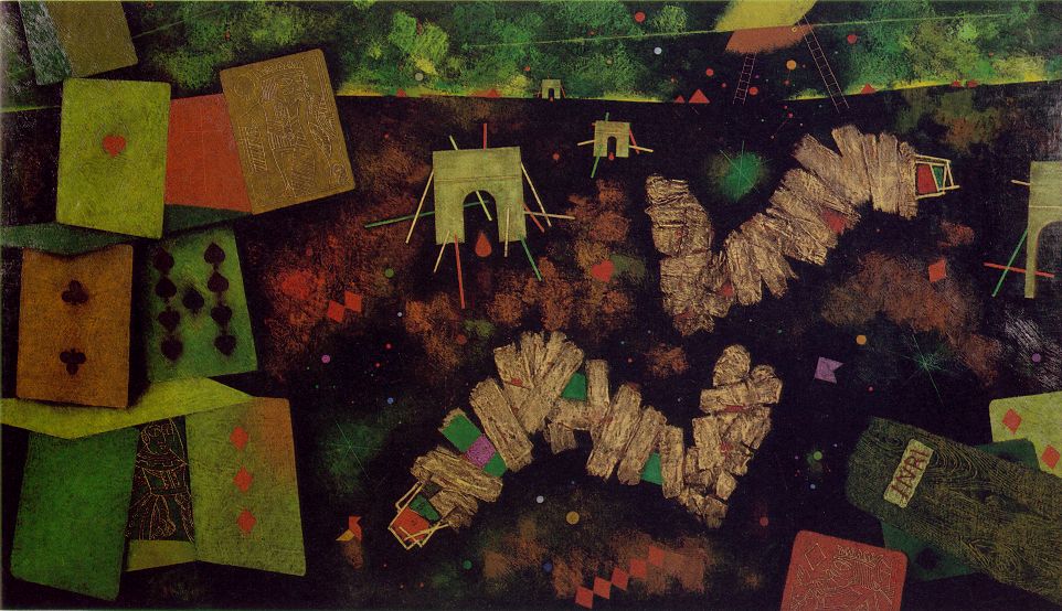 For the Fallen Center panel The House of Cards (1956) – Mordecai Ardon Tablo