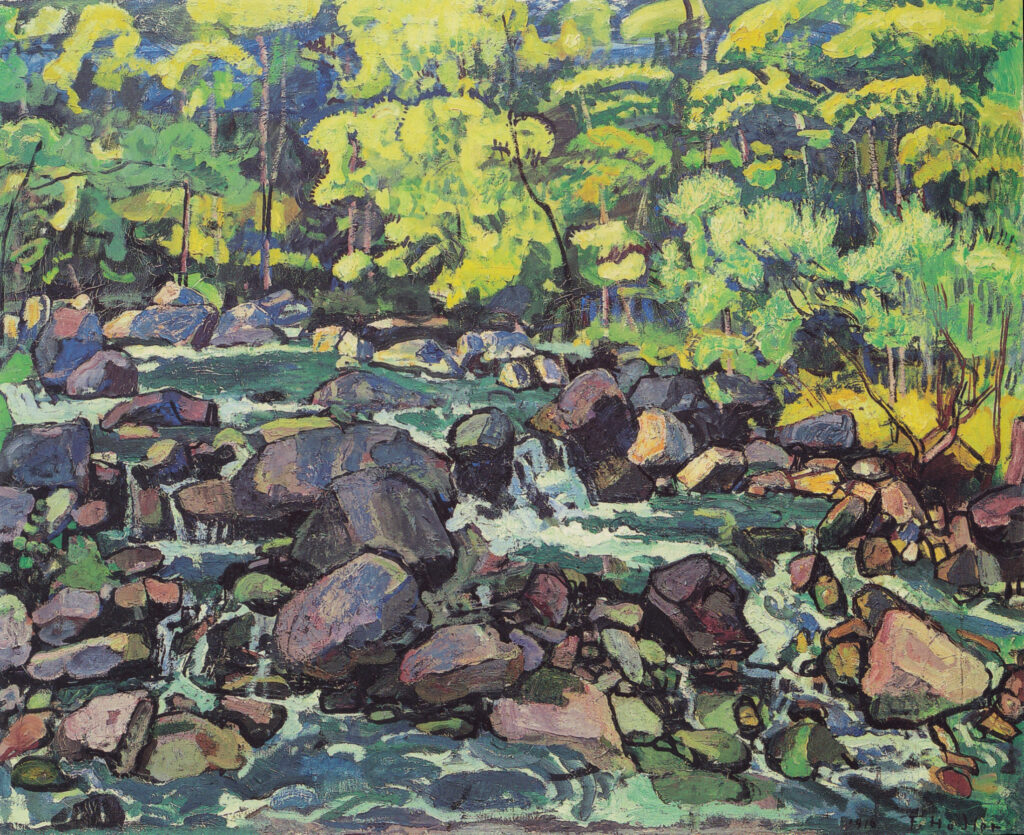 Forest Stream at Champery (1916) - Ferdinand Hodler Tablo