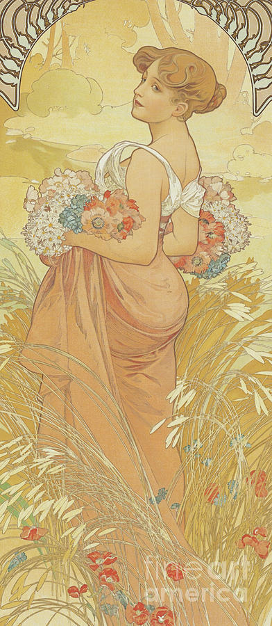 Four Seasons. Summer – Alphonse Mucha Tablo