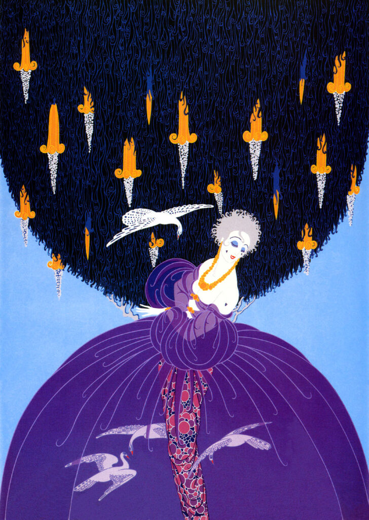 Freedom and Captivity - Erté Tablo