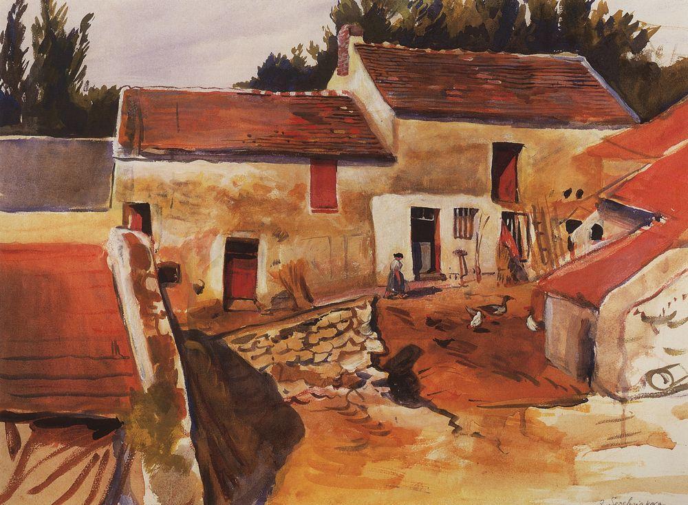 Fresnel. The peasant farm (1926) – Zinaida Serebriakova Tablo