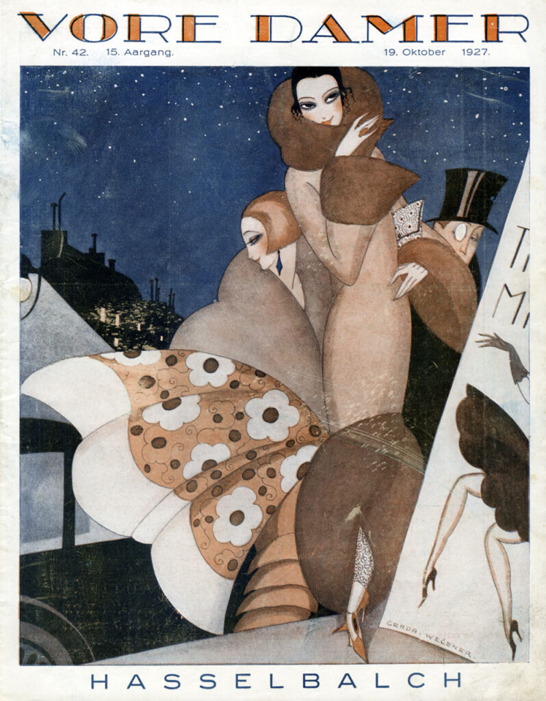 Front Page Illustration for the Danish Magazine Vore Damer, 19 October, 1927 (1927) - Gerda Wegener Tablo