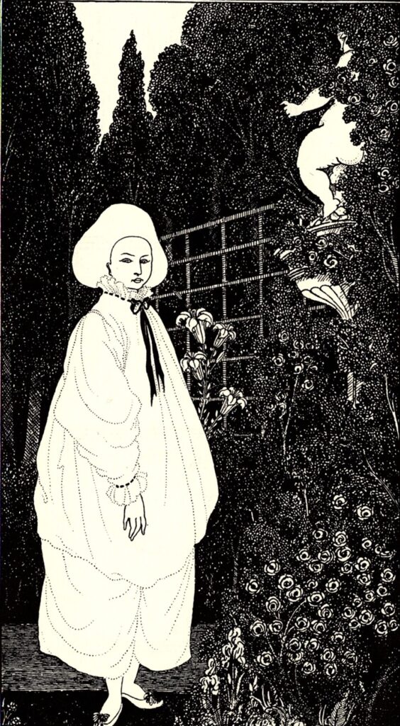 Frontispiece to The Pierrot of the Minute (1897) - Aubrey Beardsley Tablo