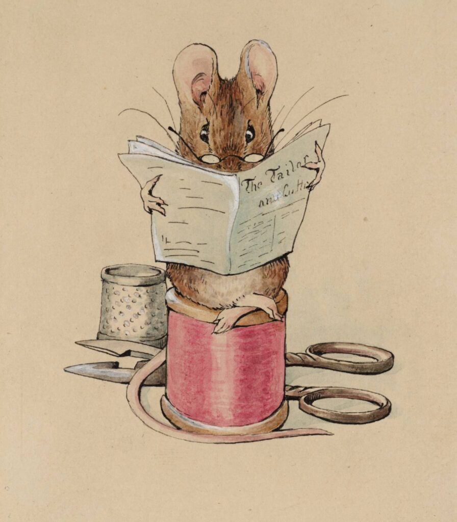 Frontispiece. The Tailor Mouse (1902) – Beatrix Potter Tablo