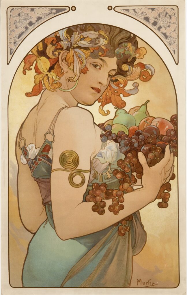 Fruit (1897) - Alphonse Mucha Tablo