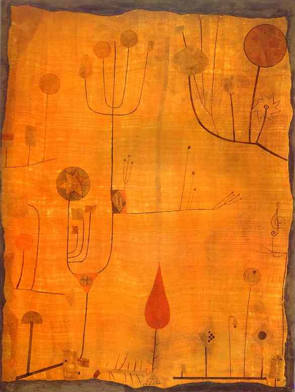 Fruits on Red (1930) – Paul Klee Tablo