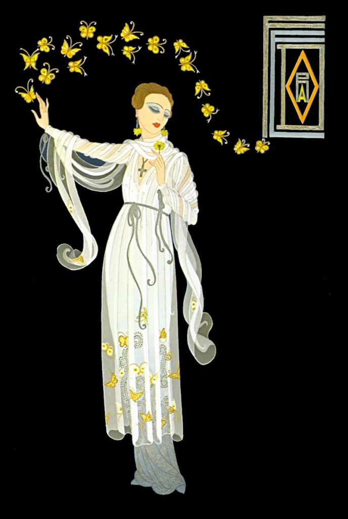 Ganna Walska in Fedora - Erté Tablo