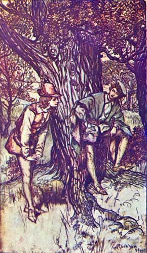 Ganymede assumed the Forward Manners often seen in Youths when they are between Boys and Men – Arthur Rackham Tablo