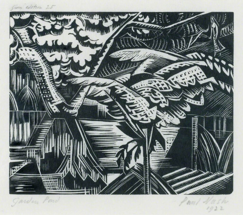 Garden Pond (1922) – Paul Nash Tablo