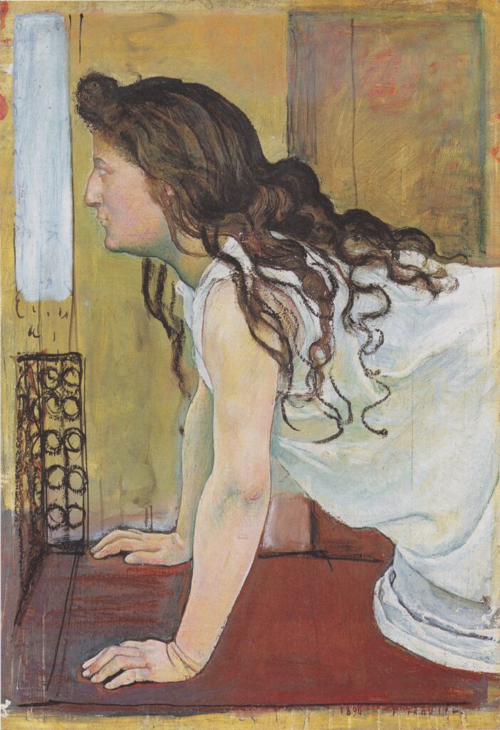 Girl at the Window (1890) – Ferdinand Hodler Tablo