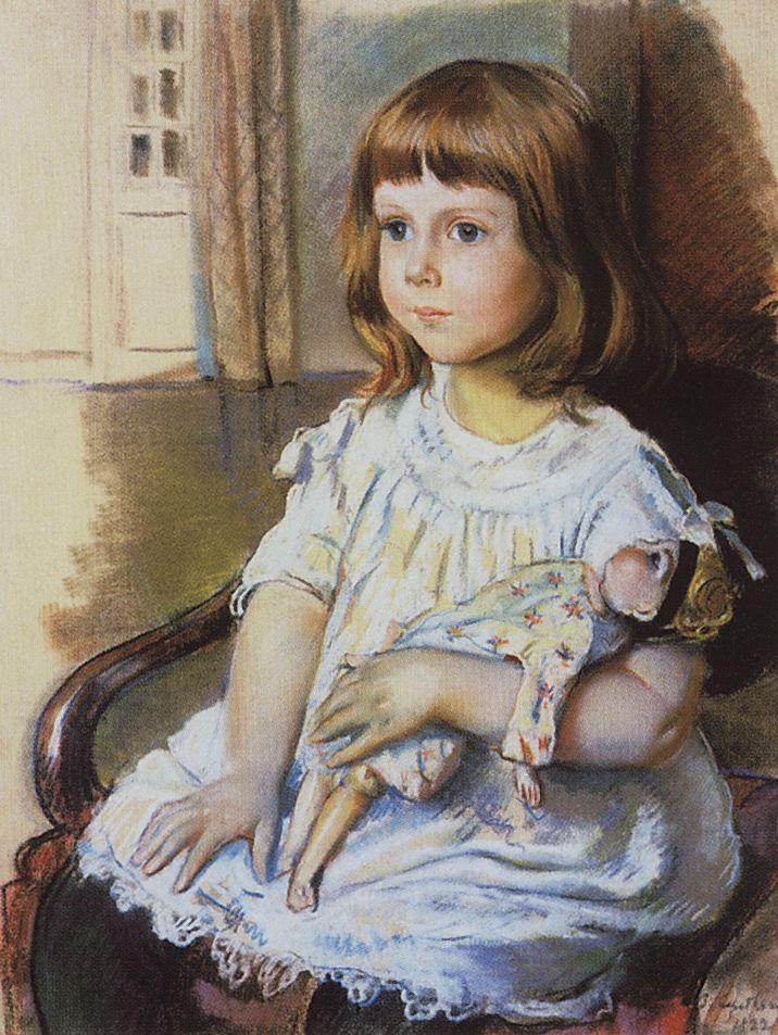 Girl with a Doll (1921) – Zinaida Serebriakova Tablo