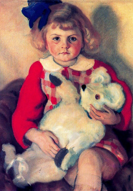 Girl with teddy bear (1932) – Carlos Sáenz de Tejada Tablo