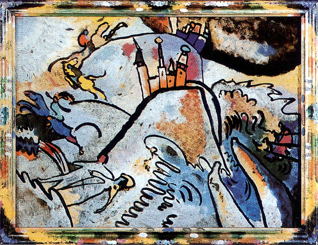 Glass Painting with the Sun (Small Pleasures) (1910) – Wassily Kandinsky Tablo