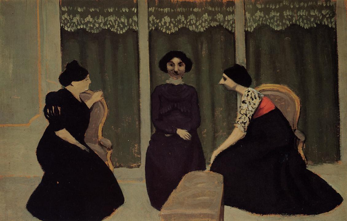 Gossip (1902) - Félix Vallotton Tablo kanvas tablo