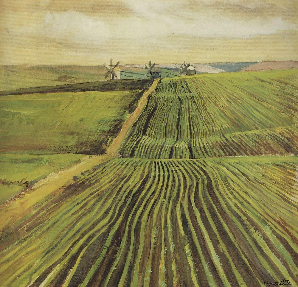 Green autumn (1908) – Zinaida Serebriakova Tablo
