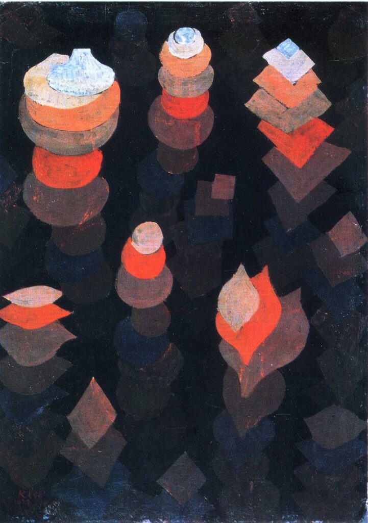 Growth of the night plants (1922) - Paul Klee Tablo