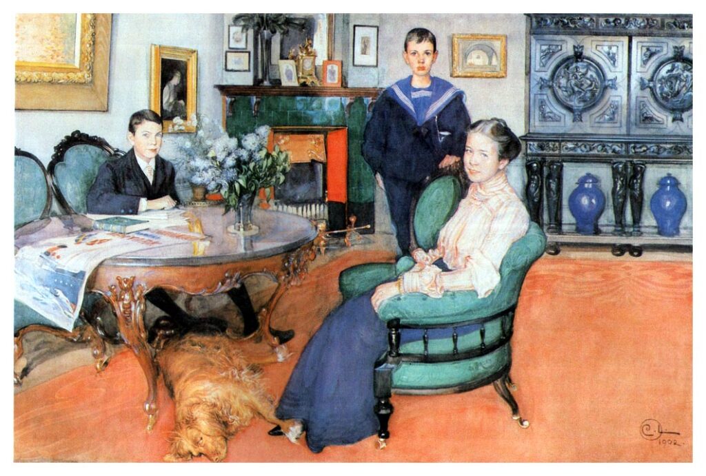 Hakon, Daga and Edgar (1902) - Carl Larsson Tablo