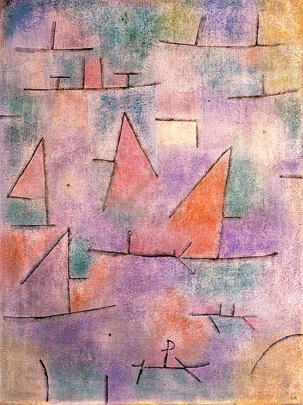 Harbour with sailing ships (1937) – Paul Klee Tablo