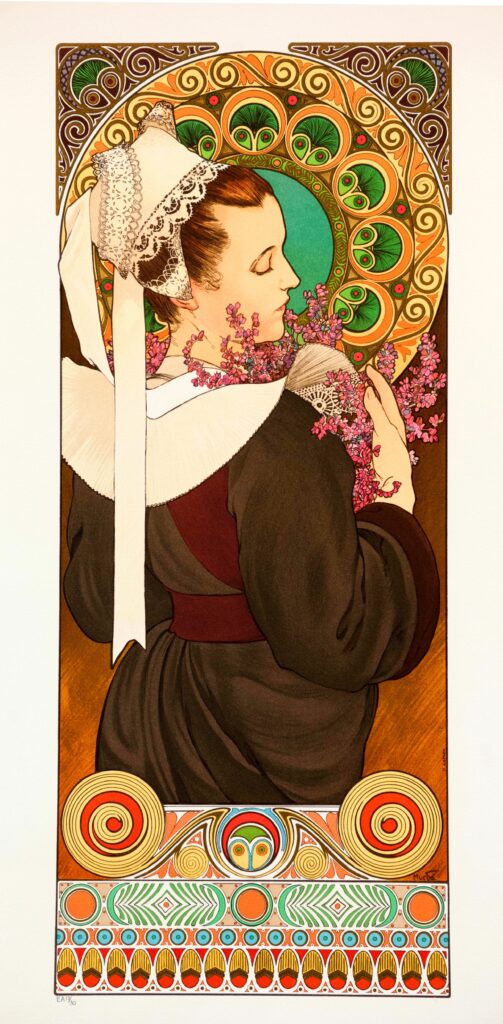 Heather from Coastal Cliffs (1902) - Alphonse Mucha Tablo