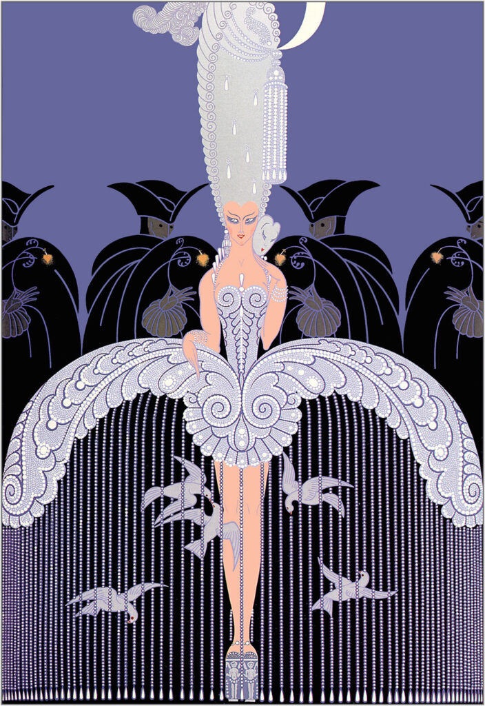 Her Secret Admirers - Erté Tablo
