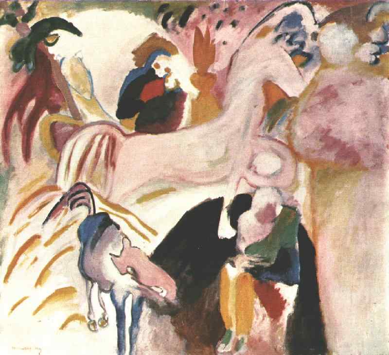 Horses (1909) – Wassily Kandinsky Tablo