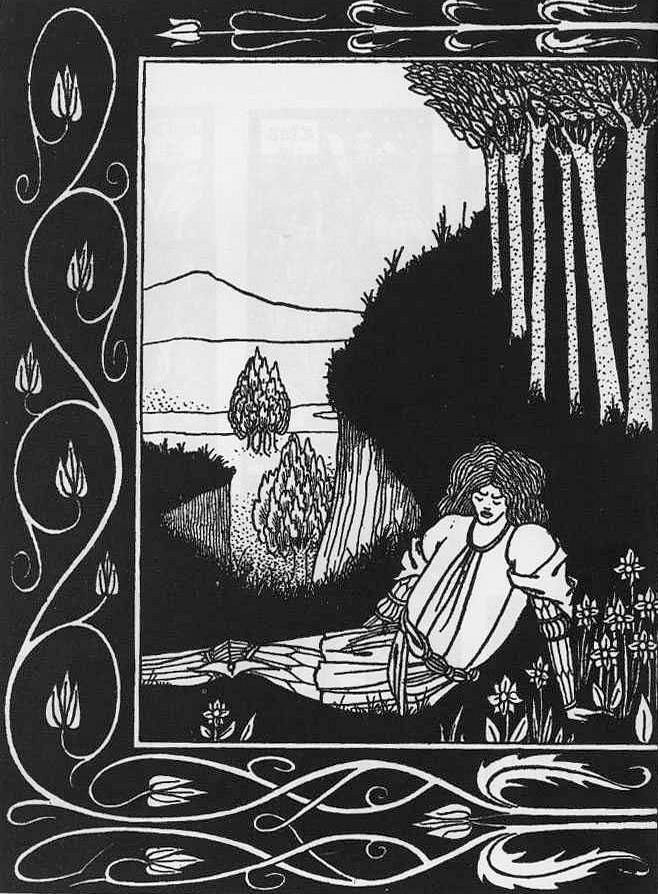 How King Mark and Sir Dinadan Heard Sir Palomides I – Aubrey Beardsley Tablo