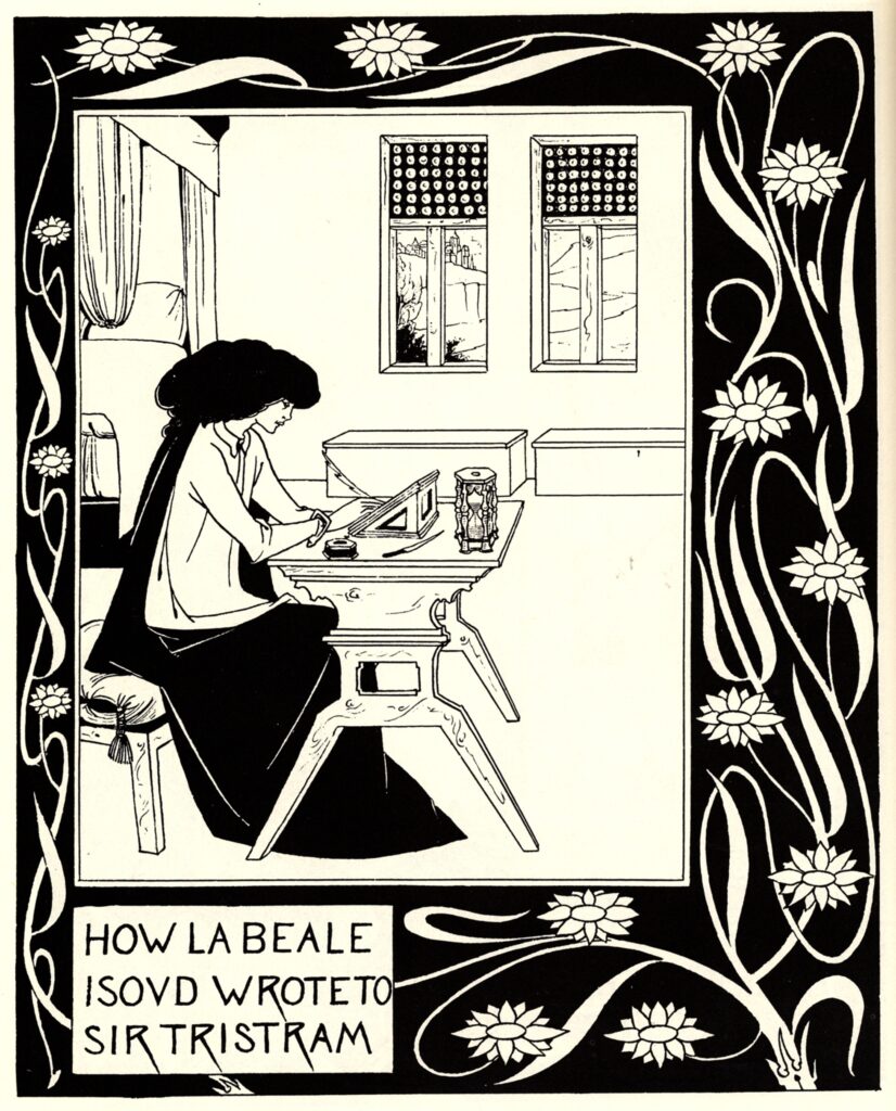 How La Beale Isoud Wrote to Sir Tristram (1892) - Aubrey Beardsley Tablo