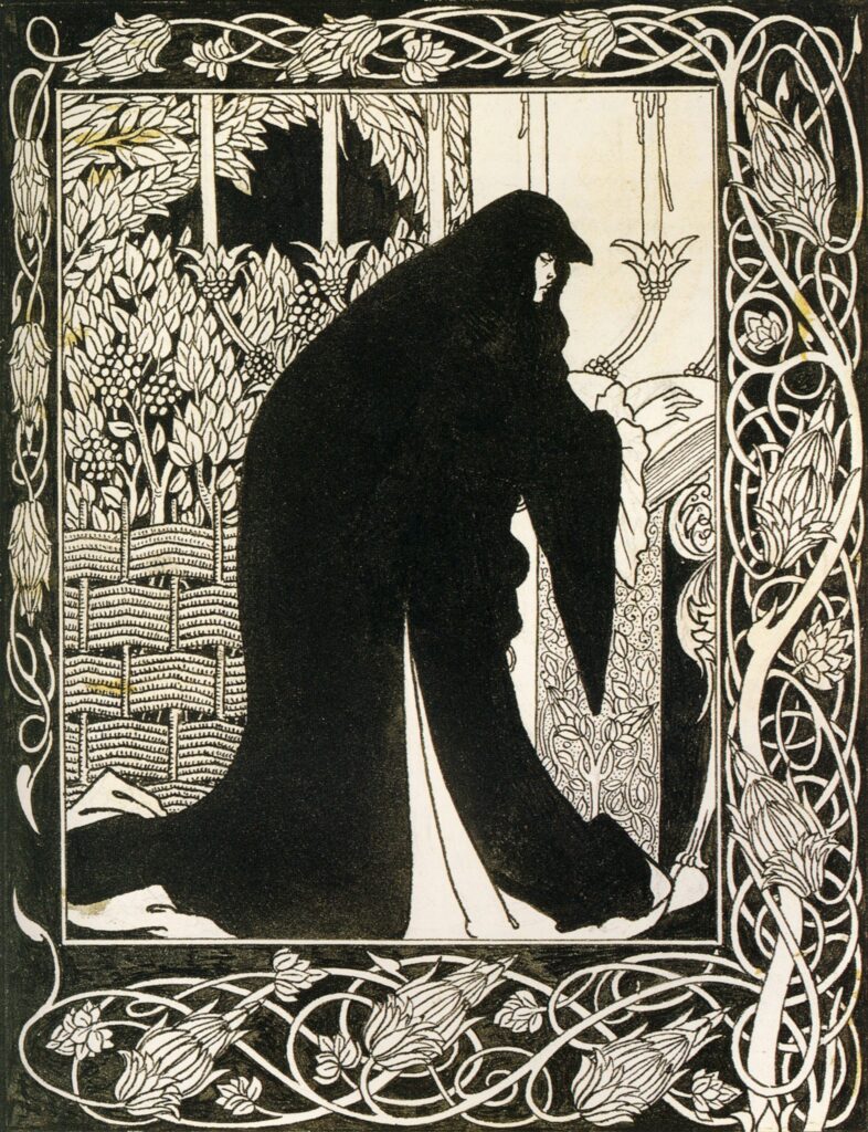 How Queen Guenever Made Her a Nun (1893) – Aubrey Beardsley Tablo