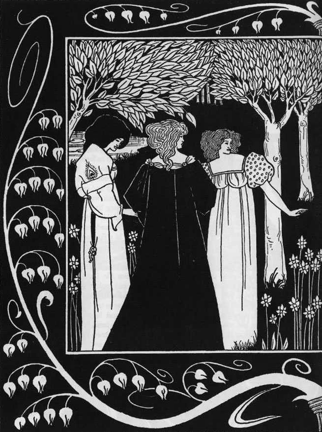 How Sir Launcelot was Known by Dame Elaine I (1893) – Aubrey Beardsley Tablo