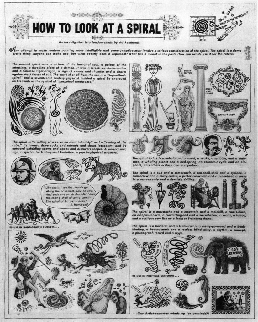 How to Look at a Spiral (1946) - Ad Reinhardt Tablo