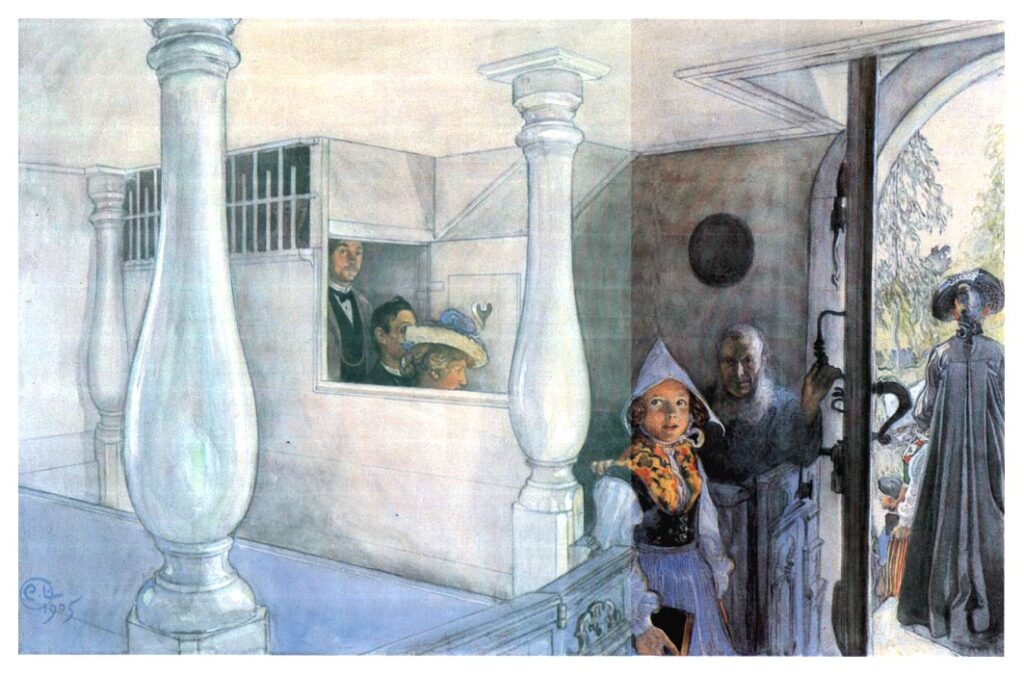 In Sundborn Church (1905) - Carl Larsson Tablo