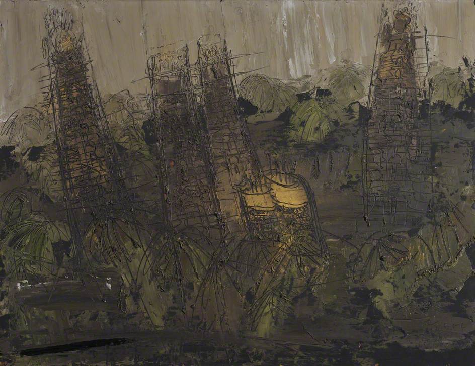 India, Temples No.2 (Sri Ranganathaswamy Temple, Tiruchirapalli) (1954) – William Congdon Tablo