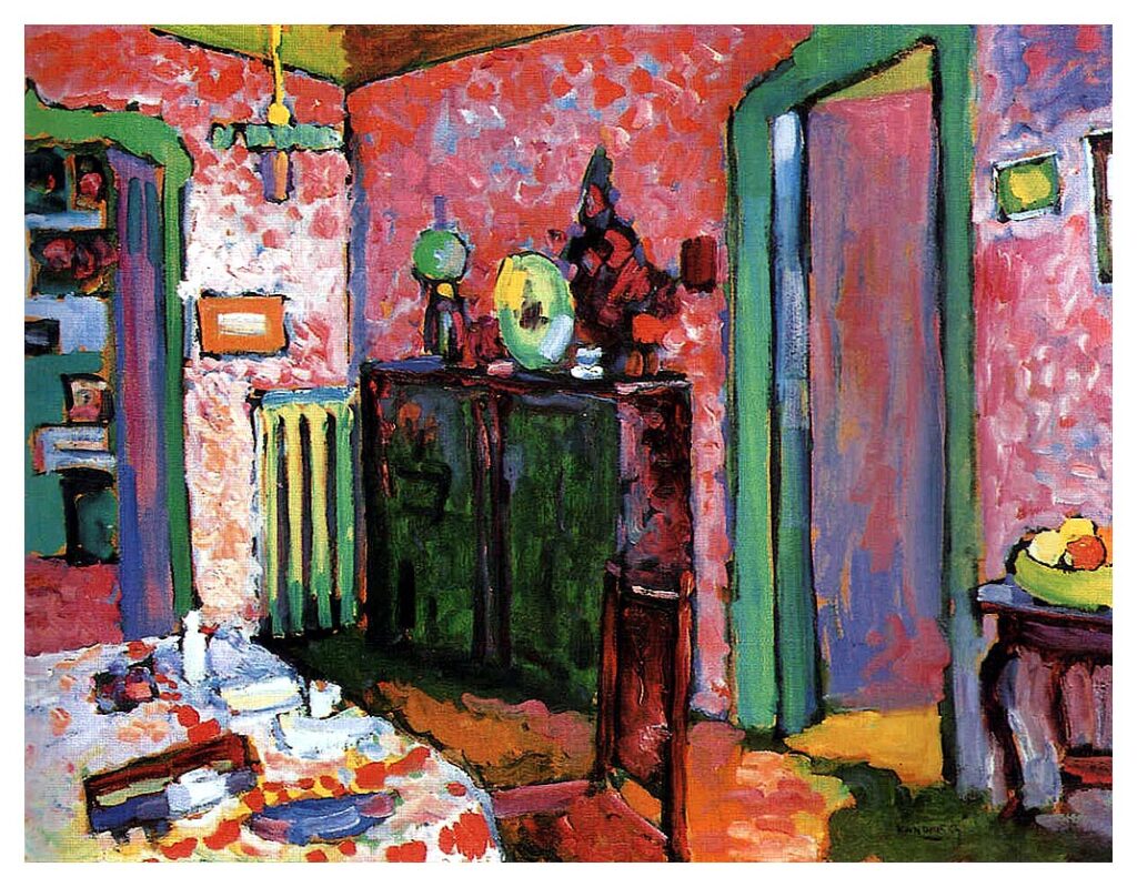 Interior (My dining room) (1909) - Wassily Kandinsky Tablo