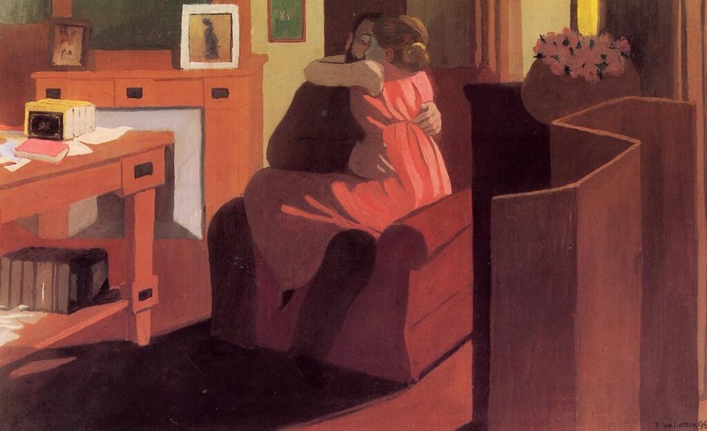 Intimate Couple in Interior (1898) - Félix Vallotton Tablo
