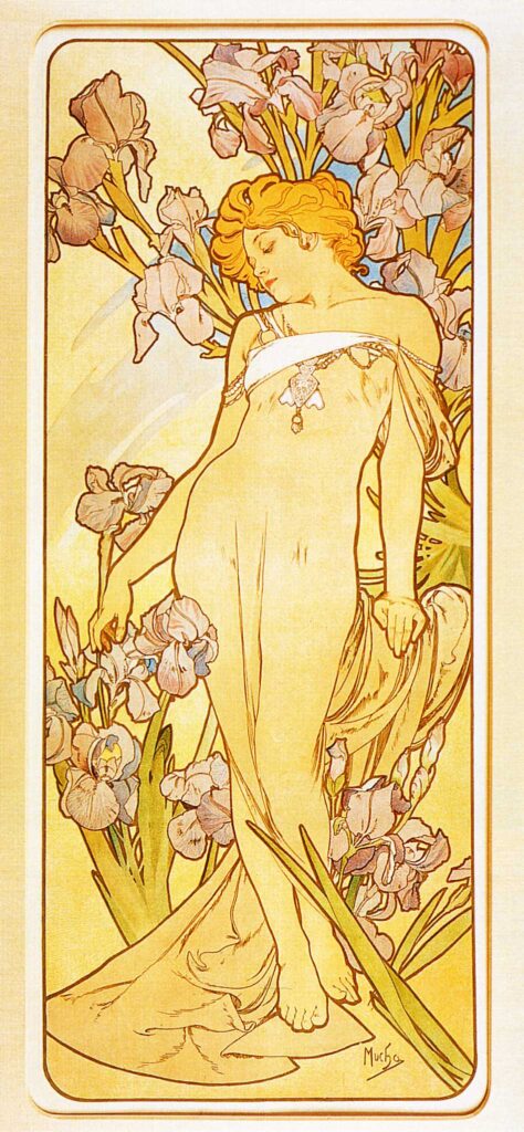 Iris (1898) - Alphonse Mucha Tablo