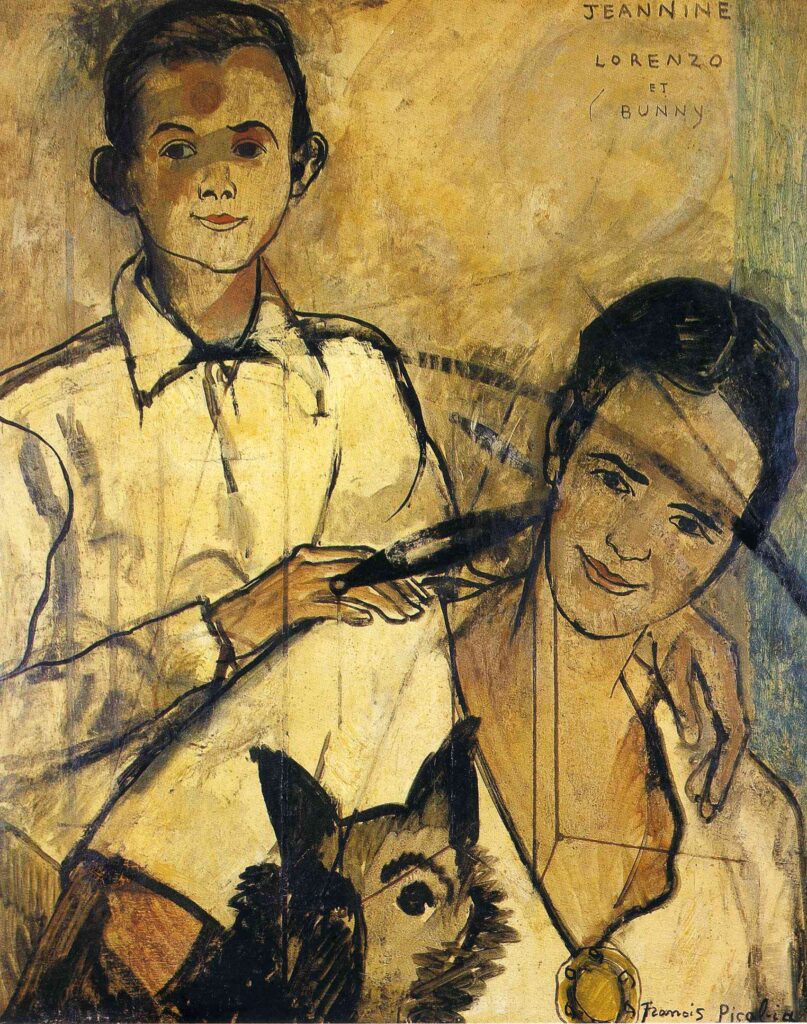 Jeannine, Lorenzo and Bunny - Francis Picabia Tablo