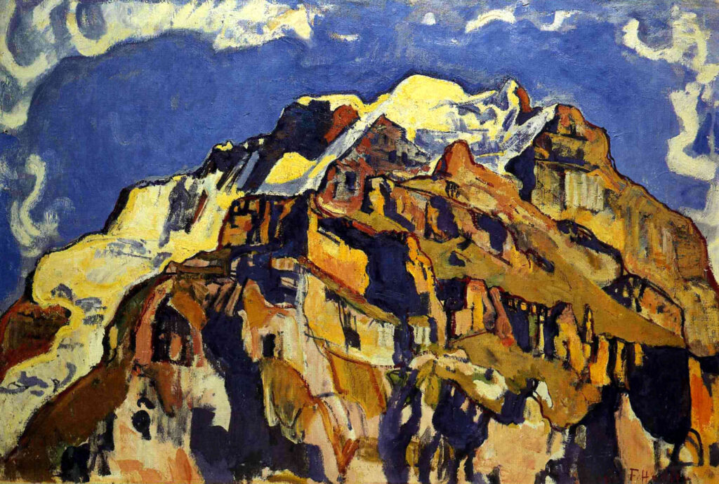 Jungfrau and Silverhorn, as Seen from Murren - Ferdinand Hodler Tablo