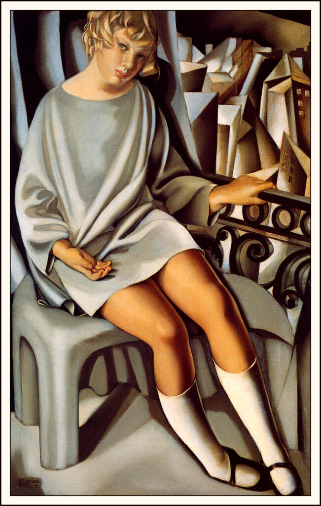 Kizette On The Balcony (1927) - Tamara de Lempicka Tablo