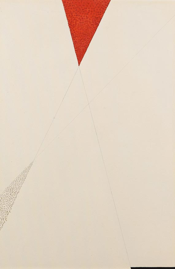 Komposition rotes Dreieck (1934) – Carl Buchheister Tablo