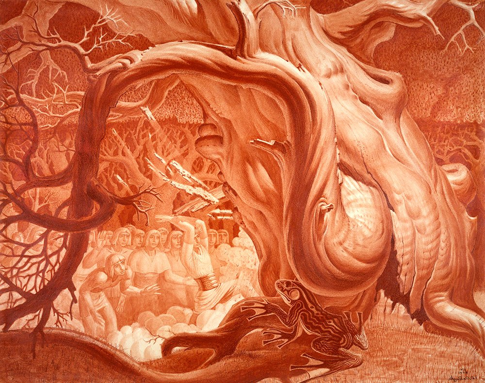 Krak at the Confessional Oak (1943) – Stanisław Szukalski Tablo
