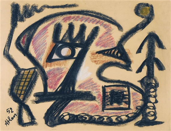 L’Oiseau de Barbarie (1952) – Jean-Michel Atlan Tablo