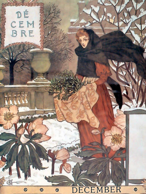 La Belle Jardiniere – December (1896) – Eugène Grasset Tablo