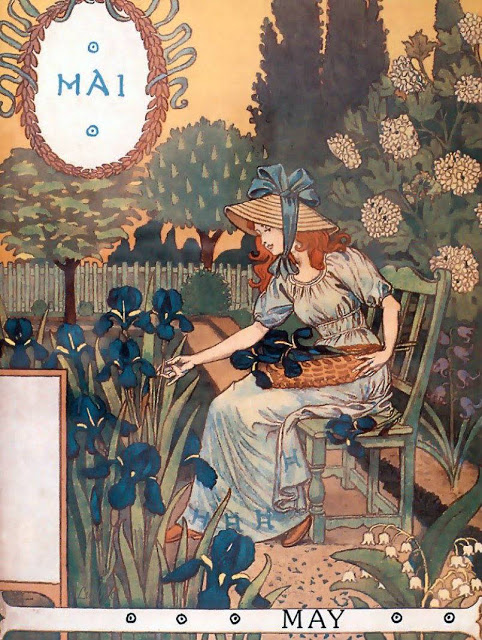 La Belle Jardiniere – May (1896) – Eugène Grasset Tablo