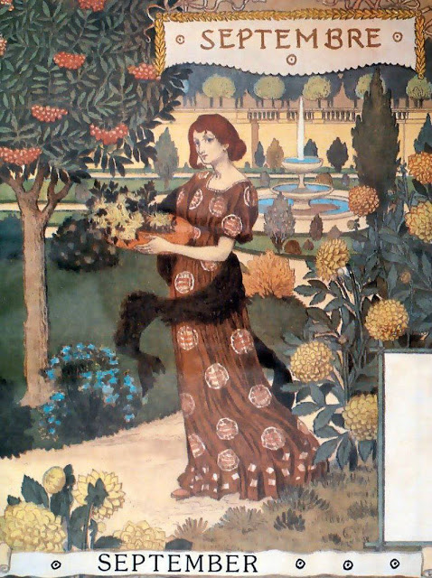 La Belle Jardiniere – Septembre (1896) – Eugène Grasset Tablo