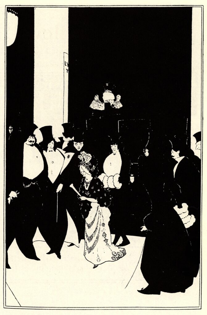 Lady Gold's Escort (1894) - Aubrey Beardsley Tablo