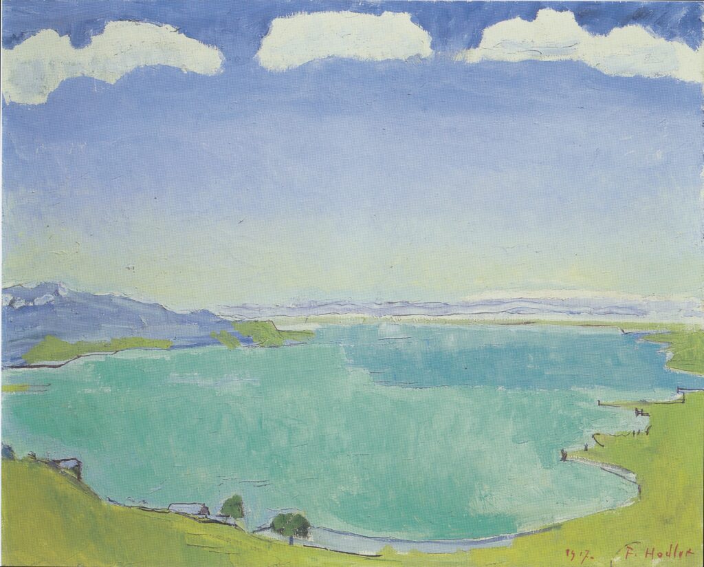 Lake Geneva from the Caux (1917) - Ferdinand Hodler Tablo